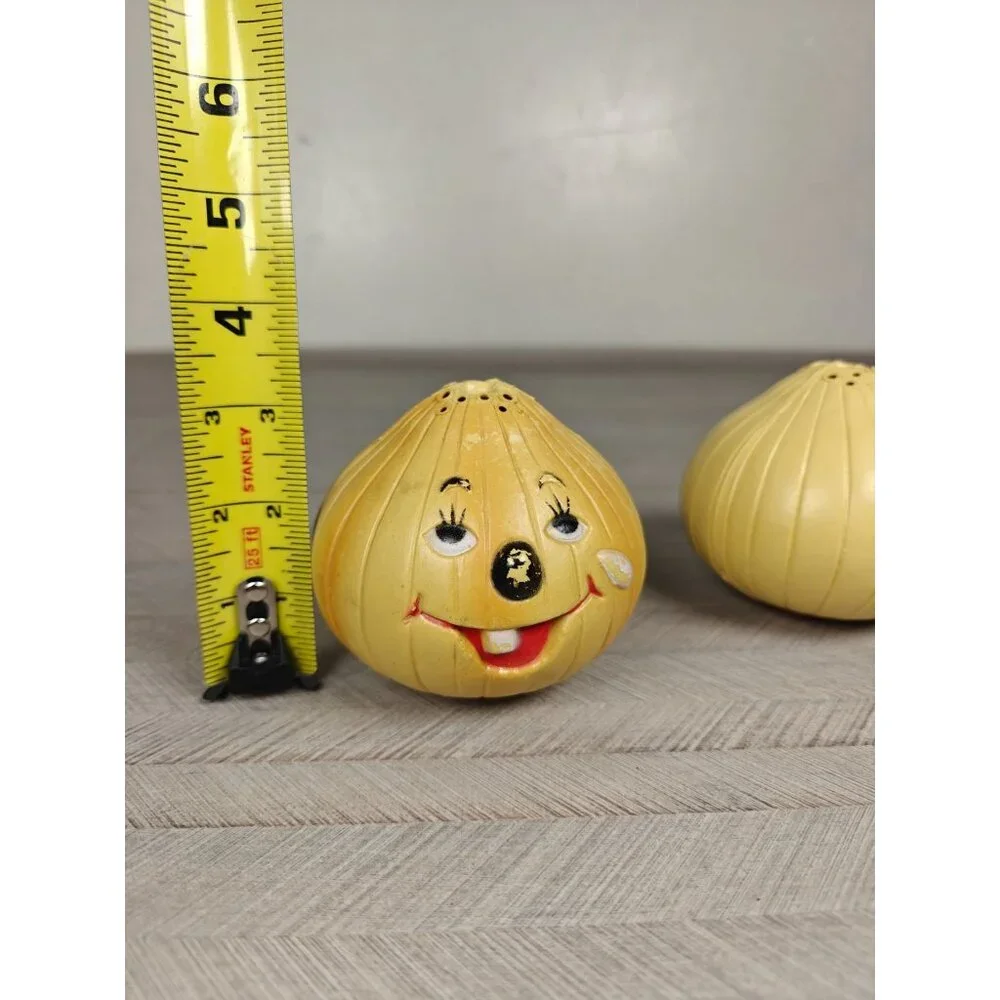 Vintage 1980 Holt Howard Style Onion Head Refrigerator Baking Soda Holders